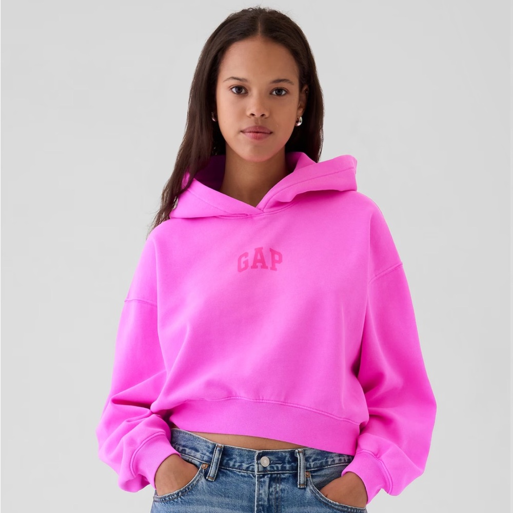 GAP Neon Pink Vintage Arch Hoodie